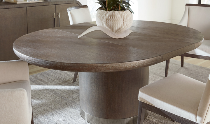Hooker Furniture Casual Dining Modern Mood Round Dining Table with leaf-Jennifer Furniture