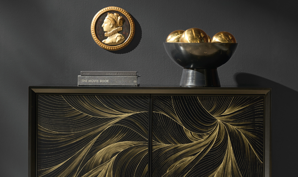 Hooker Furniture Living Room Melange Tevis Bluff Cocktail Table in Gold Finish-jennifer furniture