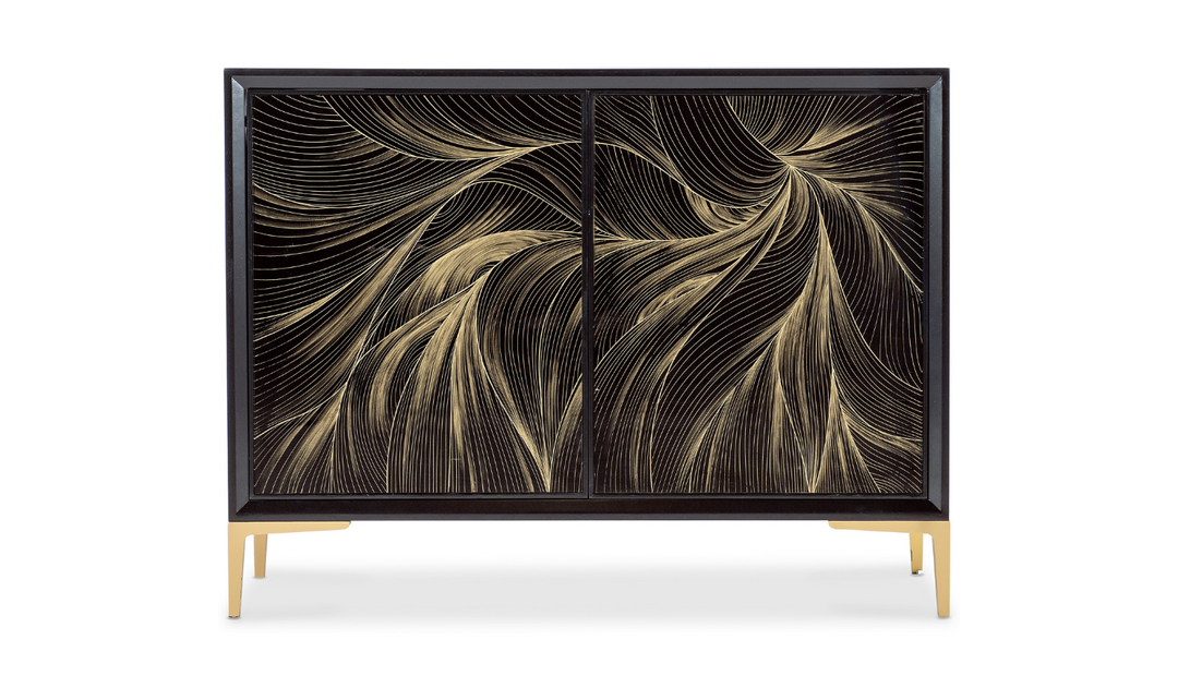 Hooker Furniture Living Room Melange Tevis Bluff Cocktail Table in Gold Finish-jennifer furniture