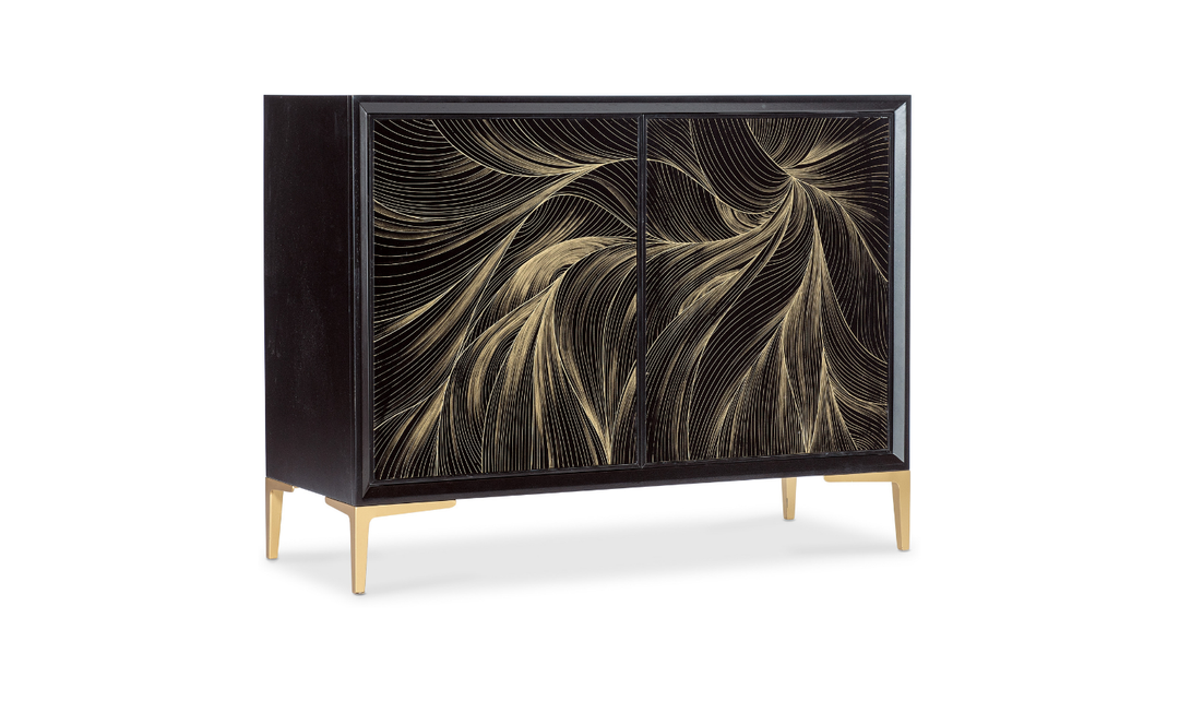 Hooker Furniture Living Room Melange Tevis Bluff Cocktail Table in Gold Finish