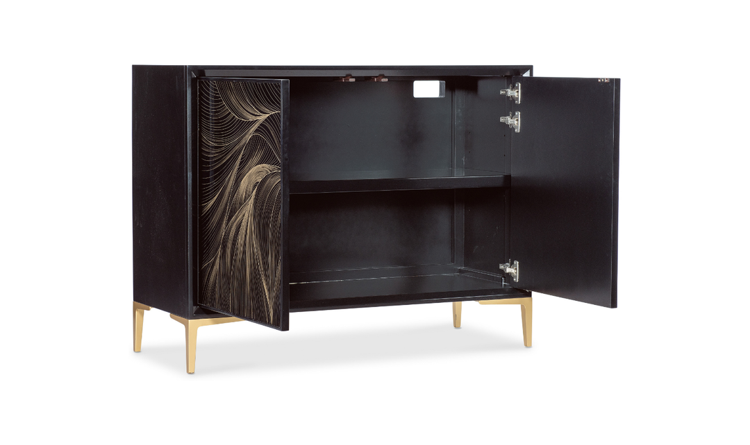 Hooker Furniture Living Room Melange Tevis Bluff Cocktail Table in Gold Finish