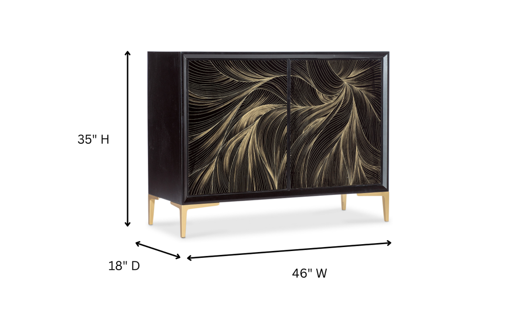 Hooker Furniture Living Room Melange Tevis Bluff Cocktail Table in Gold Finish