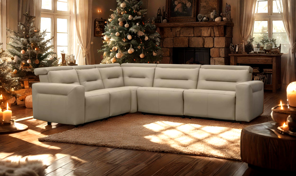 Hudson 5 Pieces Power Recliner Sectional Sofa In L-Shape-jennifer furniture