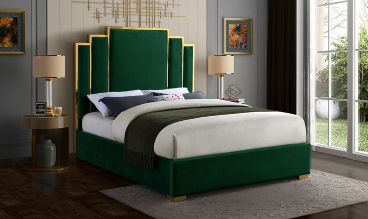 Hugo Velvet Bed-jennifer furniture