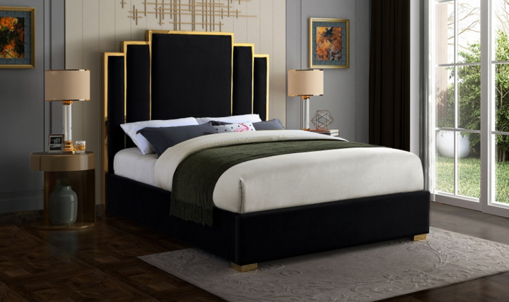 Hugo Velvet Bed-jennifer furniture