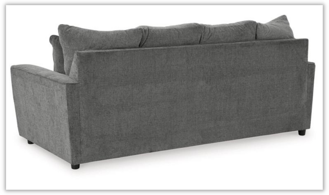 Stairatt Gray Fabric 3-seater Sofa with Slope Arm
