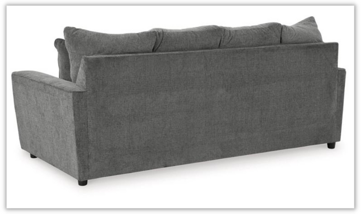 Stairatt Gray Fabric 3-seater Sofa with Slope Arm
