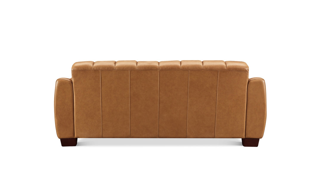 Hydeline Bayeaux Leather Sofa With Sloped Arms-Jenniferfurniture