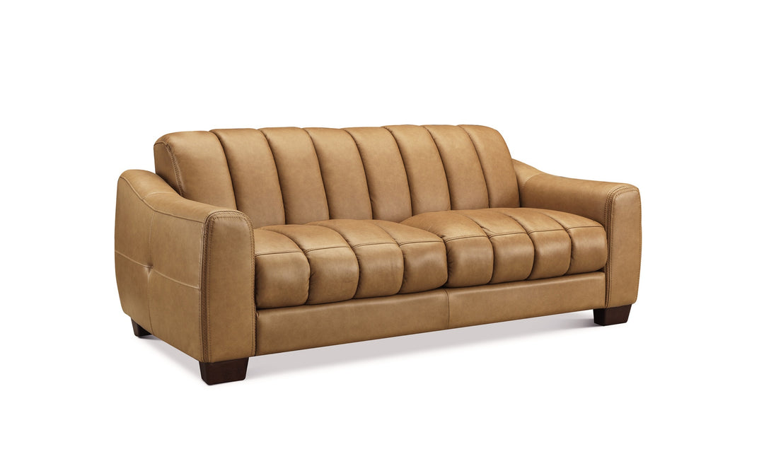 Hydeline Bayeaux Leather Sofa With Sloped Arms-Jenniferfurniture