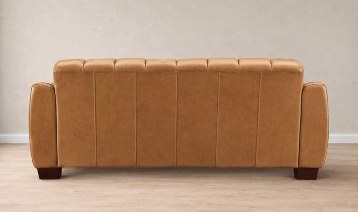Hydeline Bayeaux Leather Sofa With Sloped Arms-Jenniferfurniture