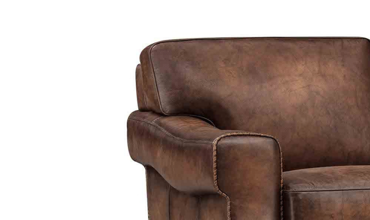 Hydeline Capri Leather Chair With Nailhead Trim-Jennier