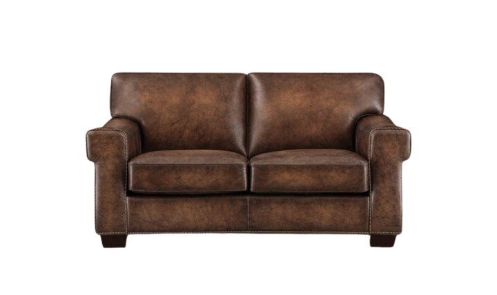 Hydeline Capri Leather Loveseat With Nailhead Trim