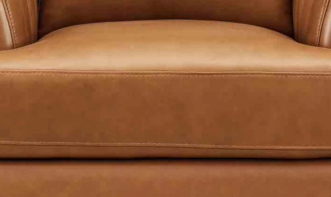 Hydeline Cassia Leather Chair With Recessed Arms