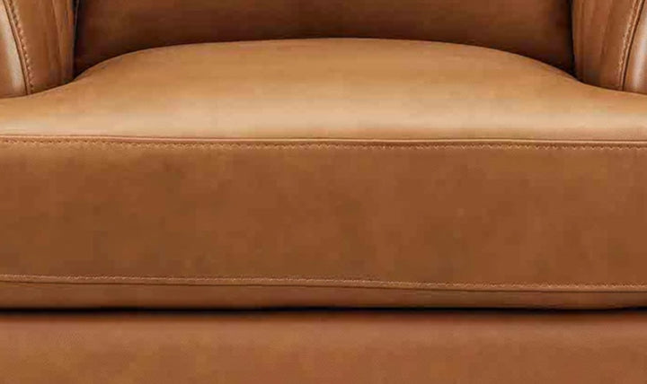 Hydeline Cassia Leather Chair With Recessed Arms
