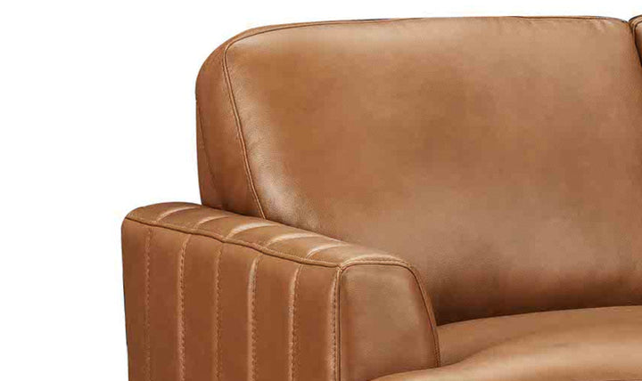 Hydeline Cassia Leather Sofa With With Recessed Arms-Jennifer Furniture