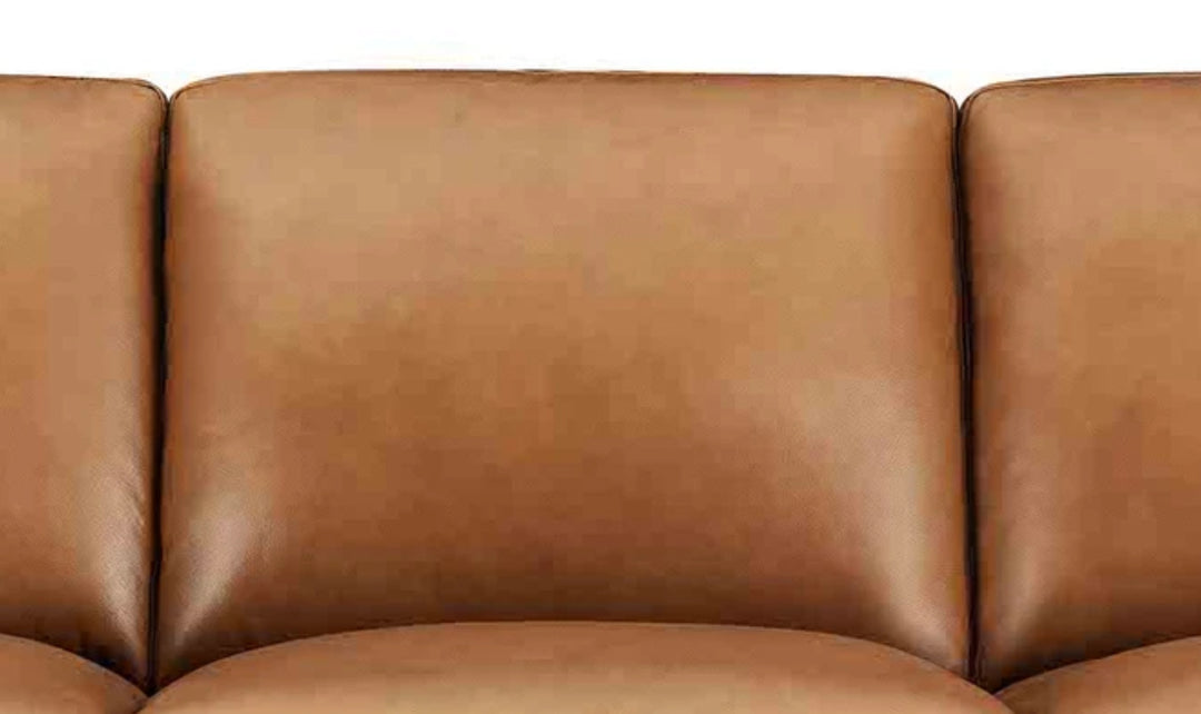 Hydeline Cassia Leather Sofa With With Recessed Arms-Jennifer Furniture