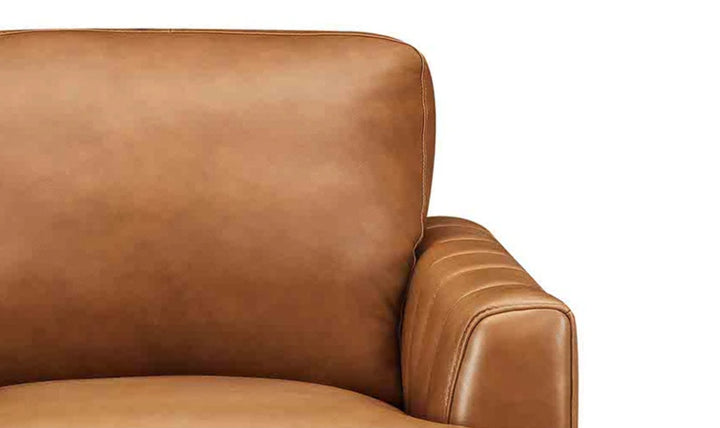 Hydeline Cassia Leather Sofa With With Recessed Arms-Jennifer Furniture