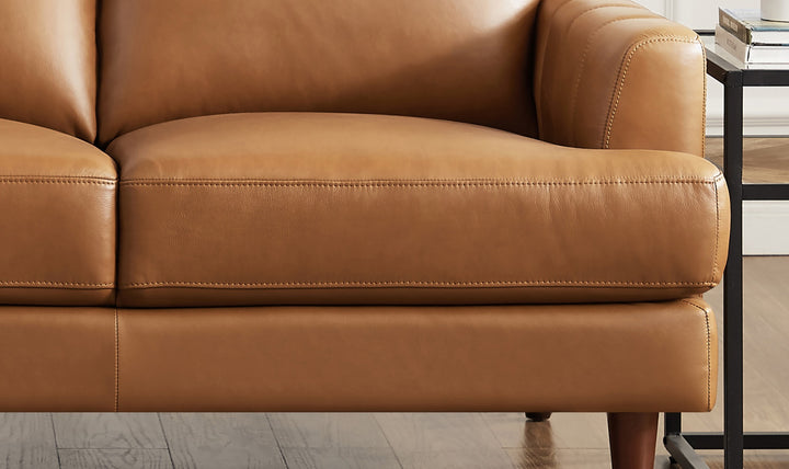 Hydeline Cassia Leather Sofa With With Recessed Arms-Jennifer Furniture