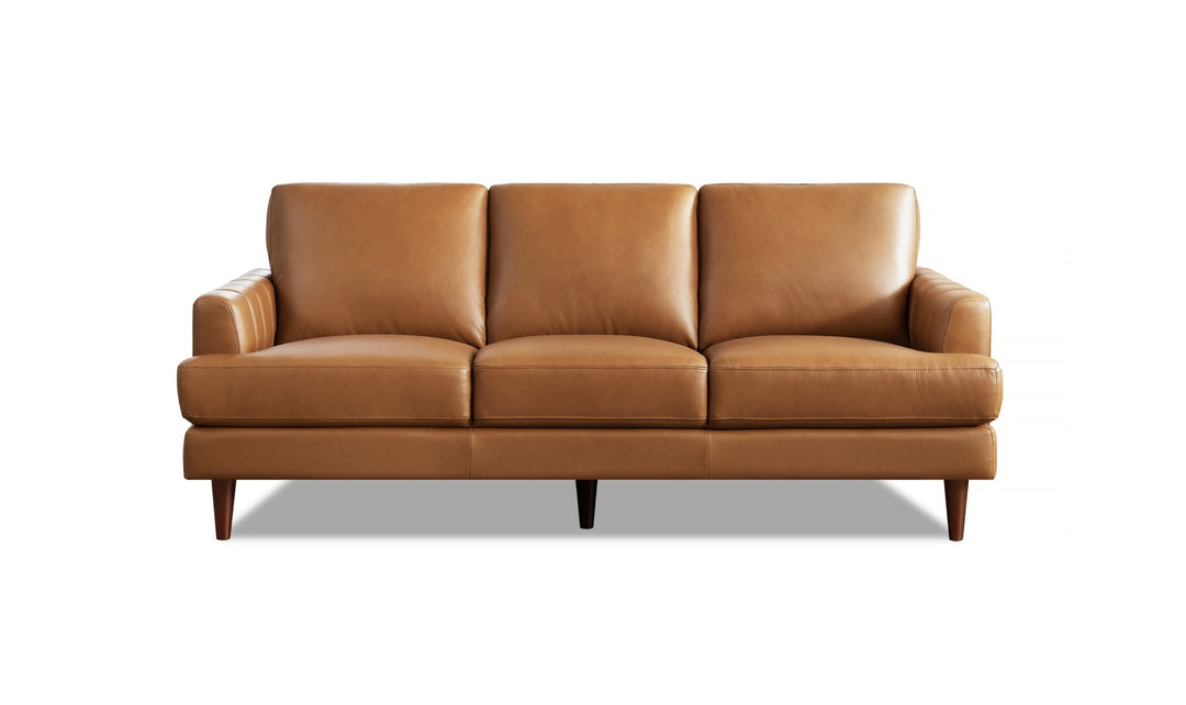 Hydeline Cassia Leather Sofa With With Recessed Arms-Jennifer Furniture