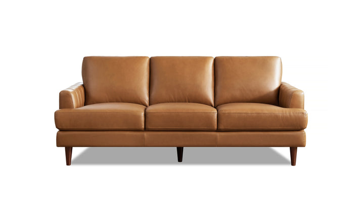 Hydeline Cassia Leather Sofa With With Recessed Arms-Jennifer Furniture