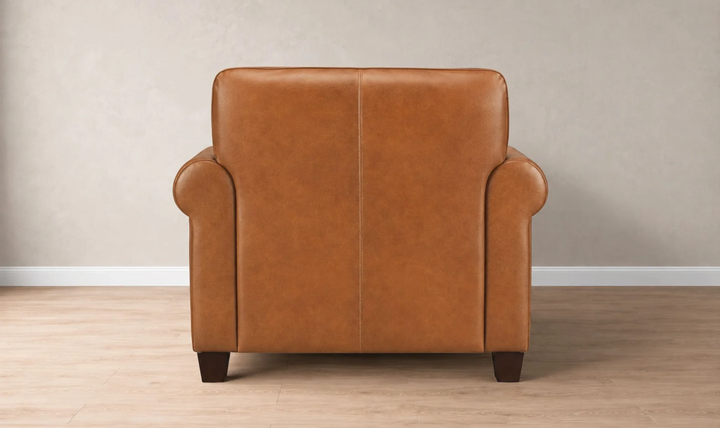 Hydeline Cimmaron Leather Upholstered Chair With Rolled Arms - Jennifer Furniture
