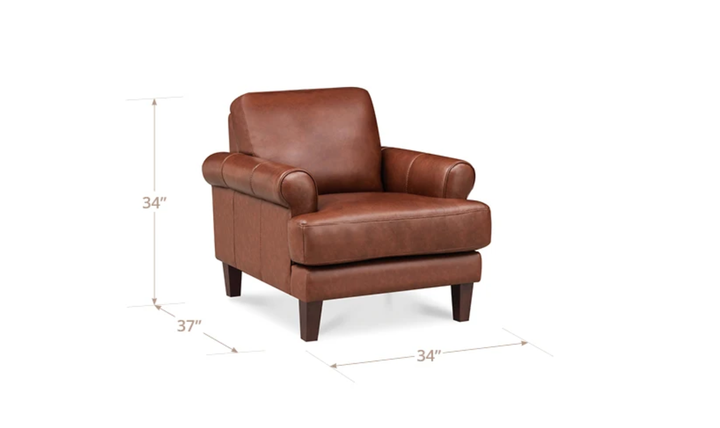 Hydeline Dawn Leather Upholstered Chair With Zip Cover - Jennifer Furniture