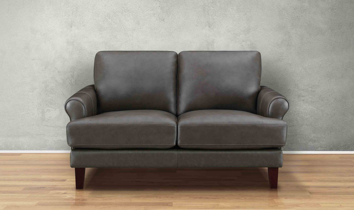Hydeline Dawn Leather Upholstered Loveseat With Zip Cover -Jennifer Furniture