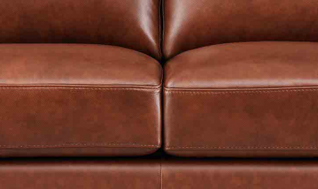 Hydeline Dawn Leather Upholstered Loveseat With Zip Cover