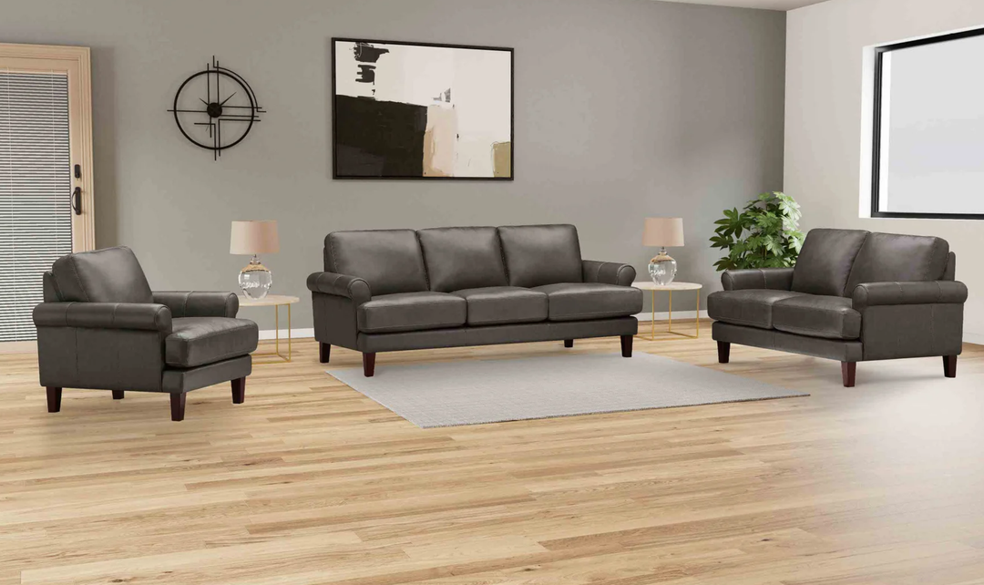 Hydeline Dawn Leather Upholstered Loveseat With Zip Cover -Jennifer Furniture