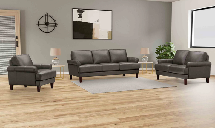 Hydeline Dawn Leather Upholstered Loveseat With Zip Cover -Jennifer Furniture