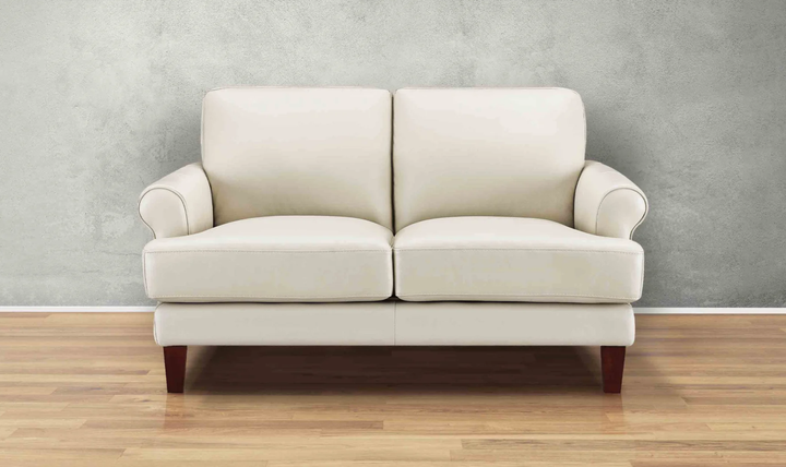 Hydeline Dawn Leather Upholstered Loveseat With Zip Cover -Jennifer Furniture