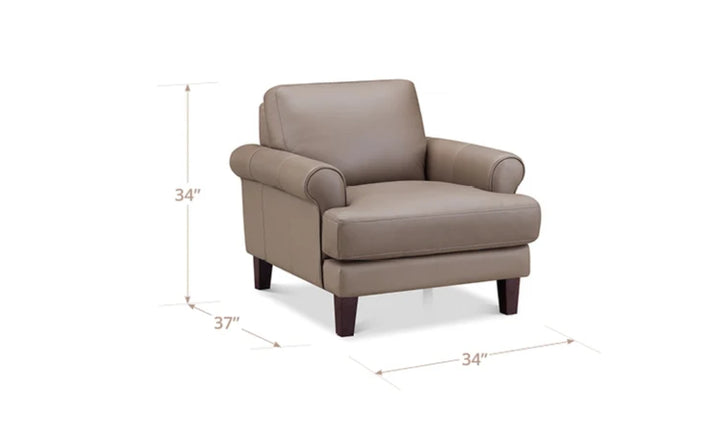Hydeline Dawn Leather Stationary Living Room Set-JenniferFurniture