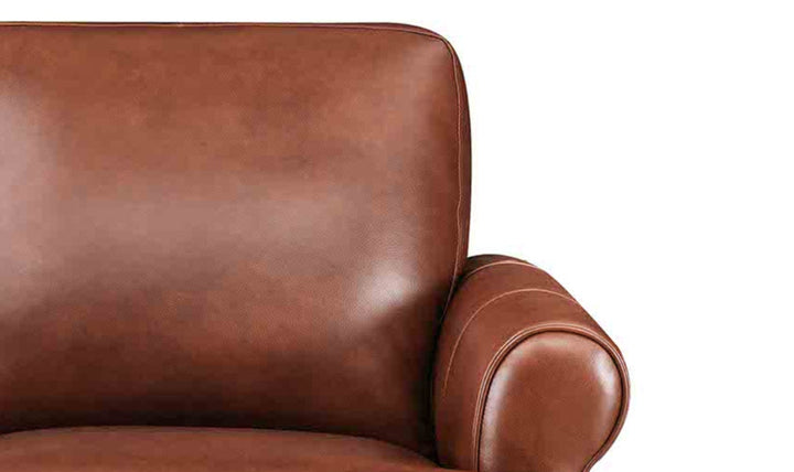 Hydeline Dawn Leather Upholstered Sofa With Zip Cover-Jenniferfurniture