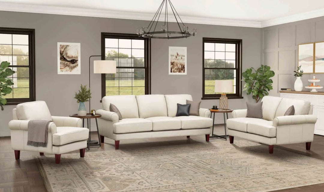 Hydeline Dawn Leather Stationary Living Room Set-JenniferFurniture