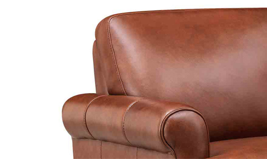 Hydeline Dawn Leather Upholstered Sofa With Zip Cover-Jenniferfurniture