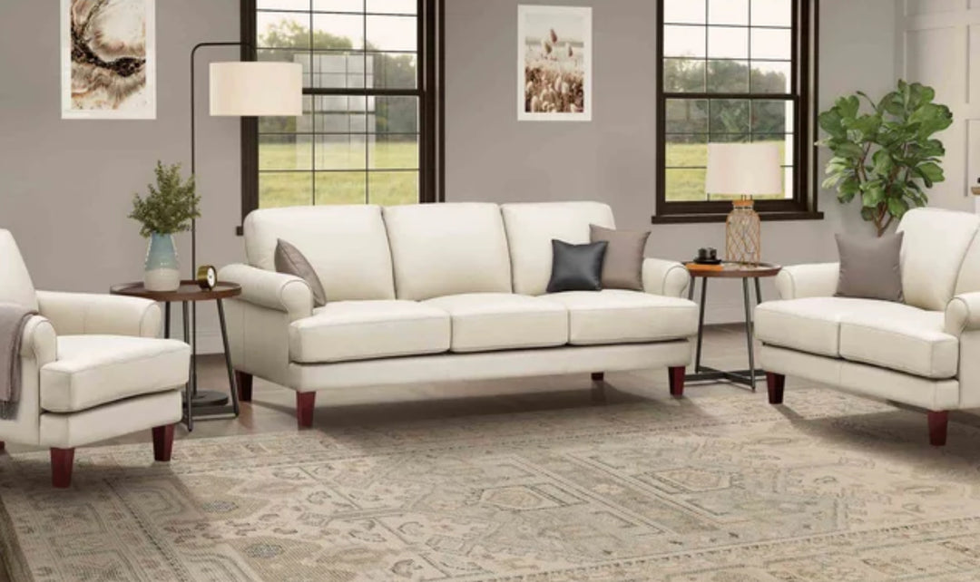 Hydeline Dawn Leather Upholstered Sofa With Zip Cover-Jenniferfurniture