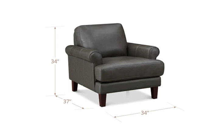 Hydeline Dawn Leather Stationary Living Room Set-JenniferFurniture