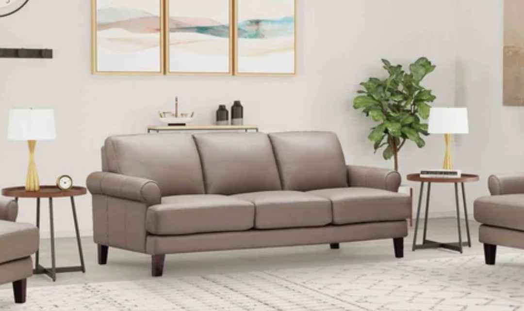 Hydeline Dawn Leather Upholstered Sofa With Zip Cover-Jenniferfurniture