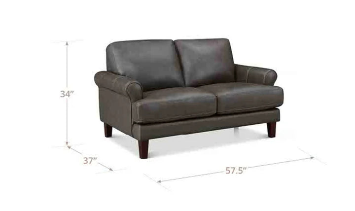Hydeline Dawn Leather Stationary Living Room Set-JenniferFurniture