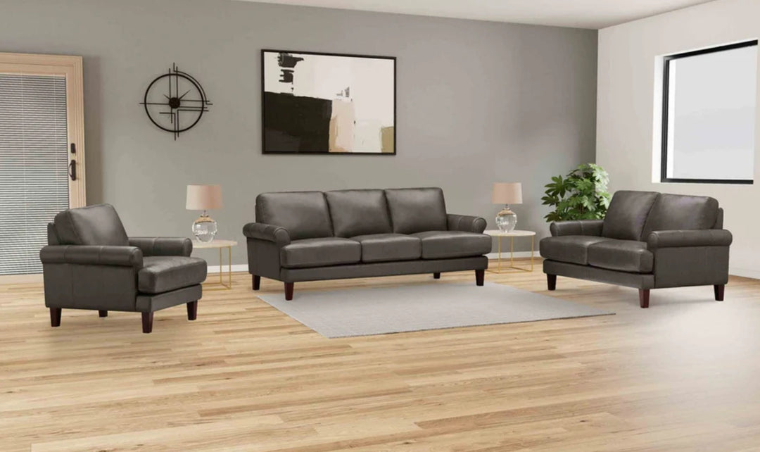 Hydeline Dawn Leather Stationary Living Room Set-JenniferFurniture