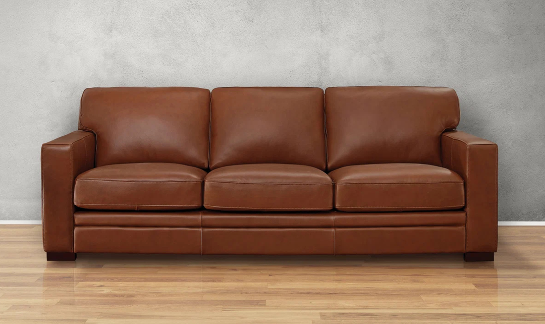 Hydeline Dillon 3-Seater Waxy Pull-up Leather Sofa in Brown-JenniferFurniture