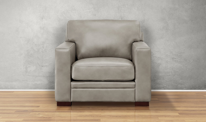 Dillon Waxy Pull-up Leather Chair WIth Track in Brown-Jennifer