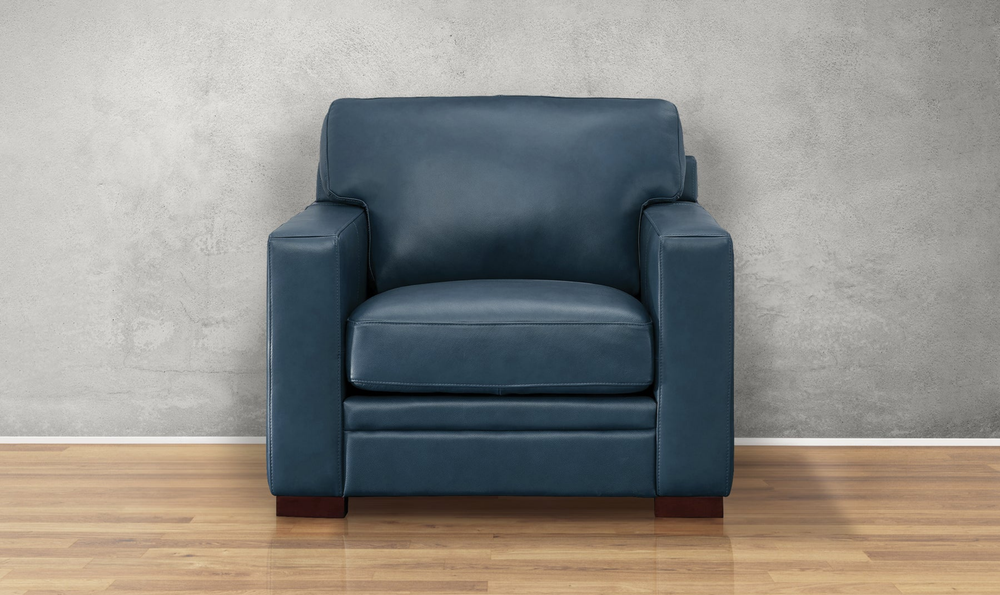 Dillon Waxy Pull-up Leather Chair WIth Track in Brown-Jennifer