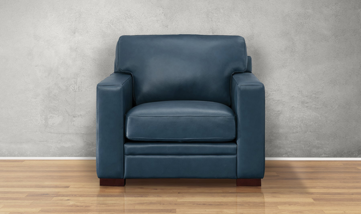 Dillon Waxy Pull-up Leather Chair WIth Track in Brown-Jennifer