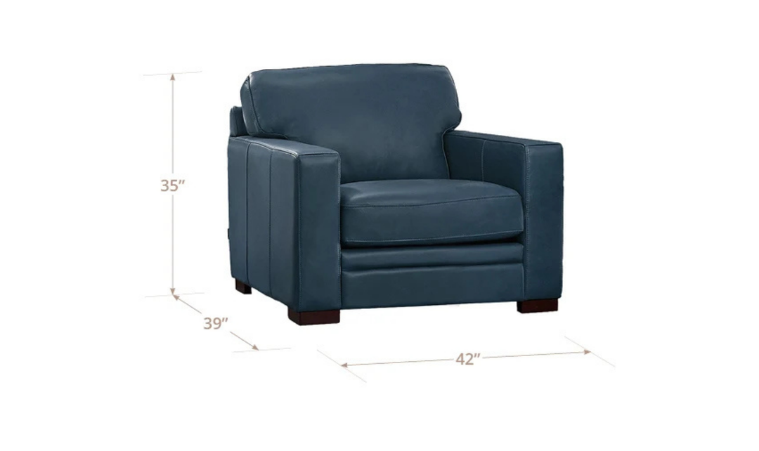 Dillon Waxy Pull-up Leather Chair WIth Track in Brown-Jennifer