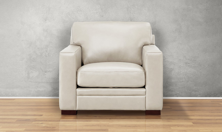 Dillon Waxy Pull-up Leather Chair WIth Track in Brown-Jennifer