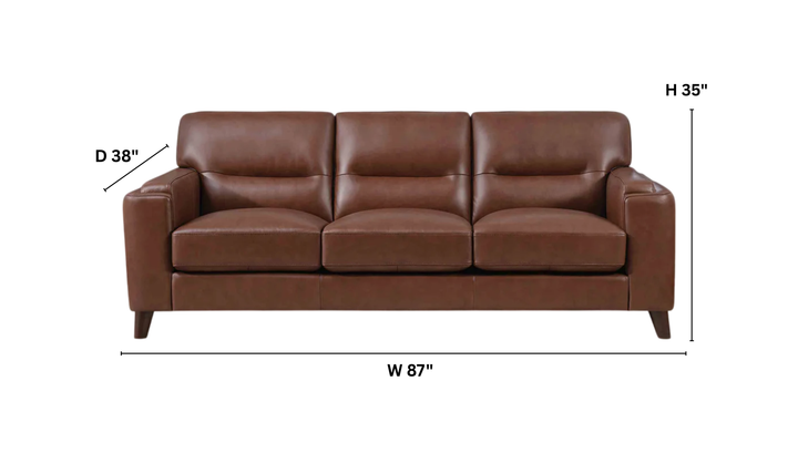Hydeline Elm Leather 3-Seater Leather Sofa With Zip Cover