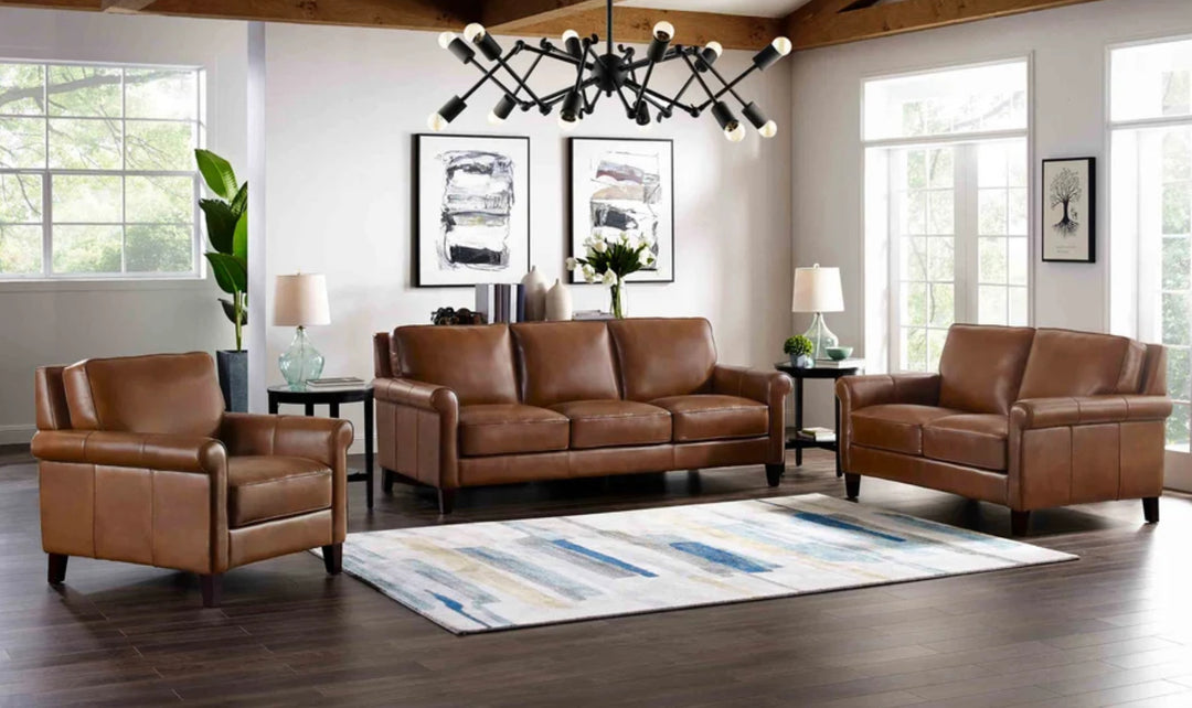 Hydeline Laguna Leather Collection Sofa With Zip Cover-JenniferFurniture