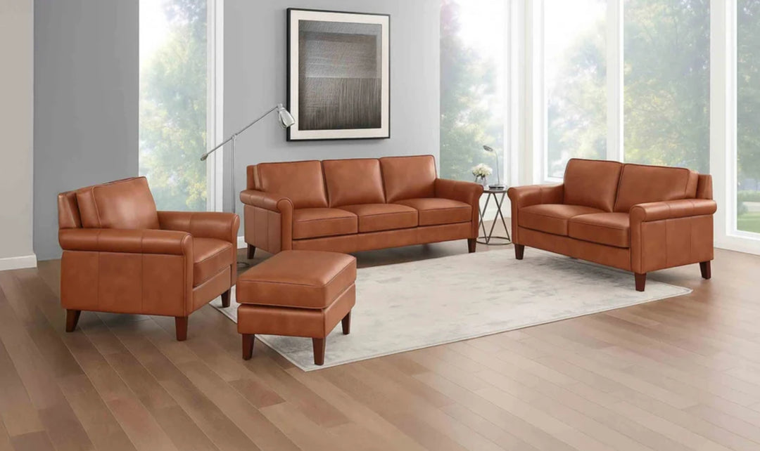 Hydeline Laguna Leather Collection Sofa With Zip Cover-JenniferFurniture
