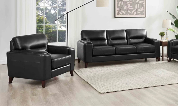 Hydeline Elm Leather Chair with Zip Cover & Removable Seat Cushions-Jenniferfurniture